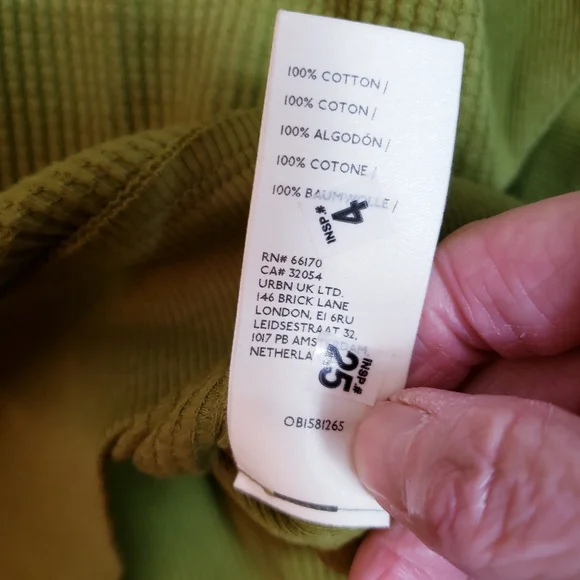 Free People Santa Clara Thermal Top New With Tags XS Ferngully Green - Picture 13 of 14